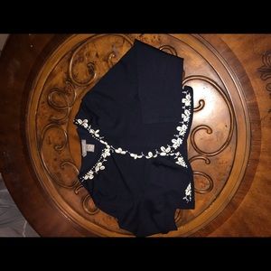 Navy Crop Cardigan (seashell lined)